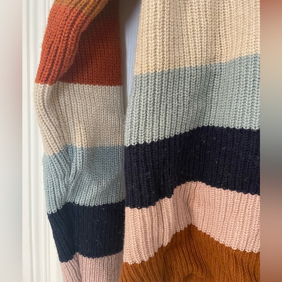 Madewell Thompson Pocket Pullover Sweater in Rainbow Stripe - Picture 9 of 9